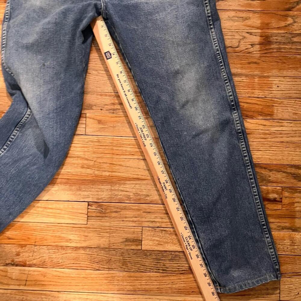 Wrangler Vintage 80s Blue‎ Faded Made in USA Denim Workwear Jeans - Picture 7 of 7